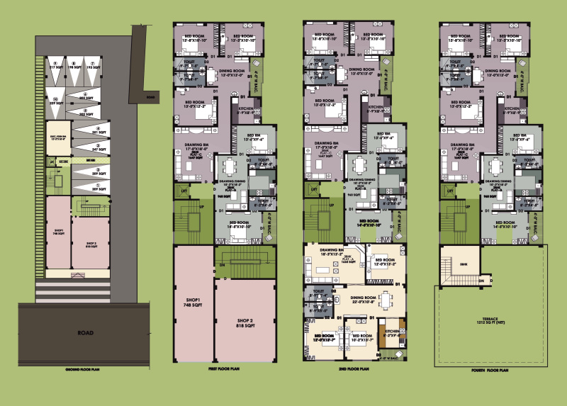 3 BHK Apartment 1360 Sq.ft. for Sale in Iskcon Mandir Road, Siliguri