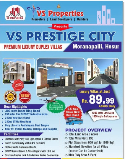 3 BHK 1800 Sq.ft. Villa for Sale in Alasanatham Road, Hosur