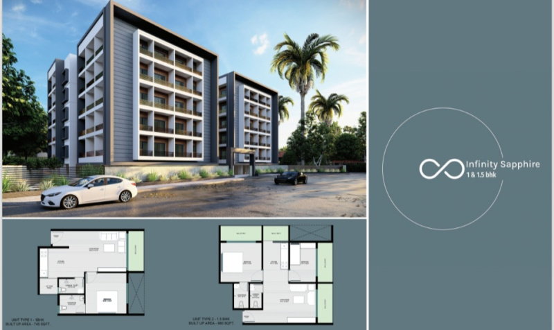 1.5 BHK Apartment 711 Sq.ft. for Sale in Amli Silvassa, 