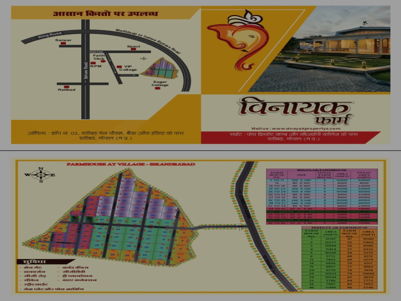  Residential Plot 5000 Sq.ft. for Sale in Ratibad, Bhopal