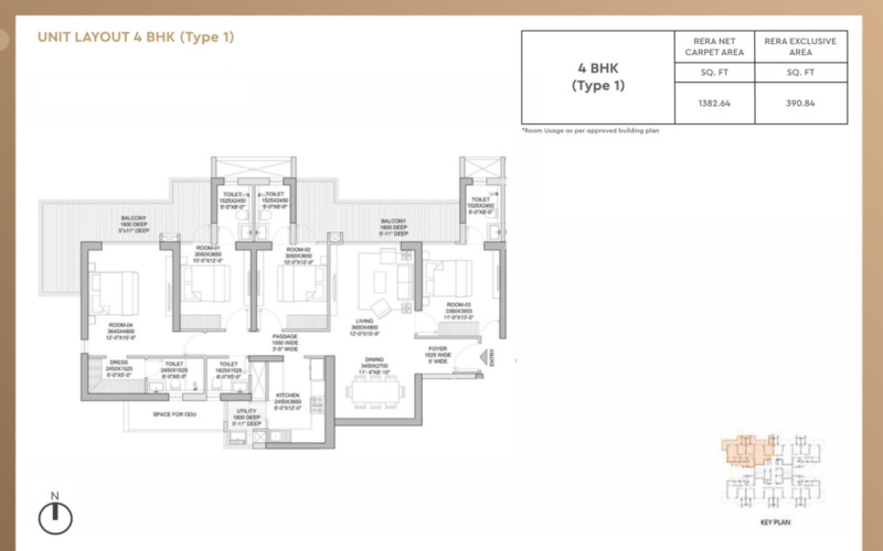 4 BHK Apartment 2290 Sq.ft. for Sale in Sector 89 Gurgaon