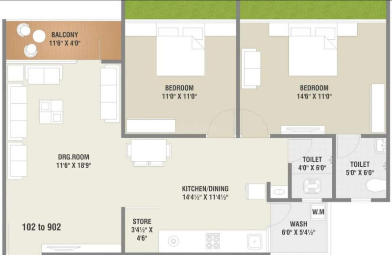 2 BHK Apartment 162 Sq. Yards for Sale in Raysan, Gandhinagar