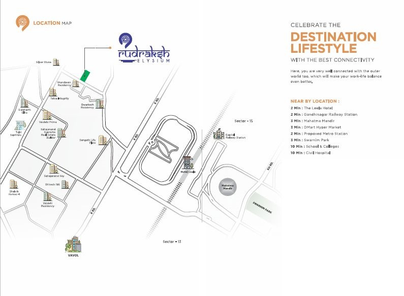 3 BHK 861 Sq.ft. Apartment for Sale in Vavol, Gandhinagar