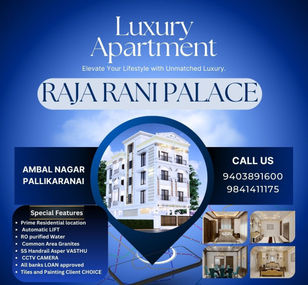 3 BHK Apartment 1624 Sq.ft. for Sale in Pallikaranai, Chennai