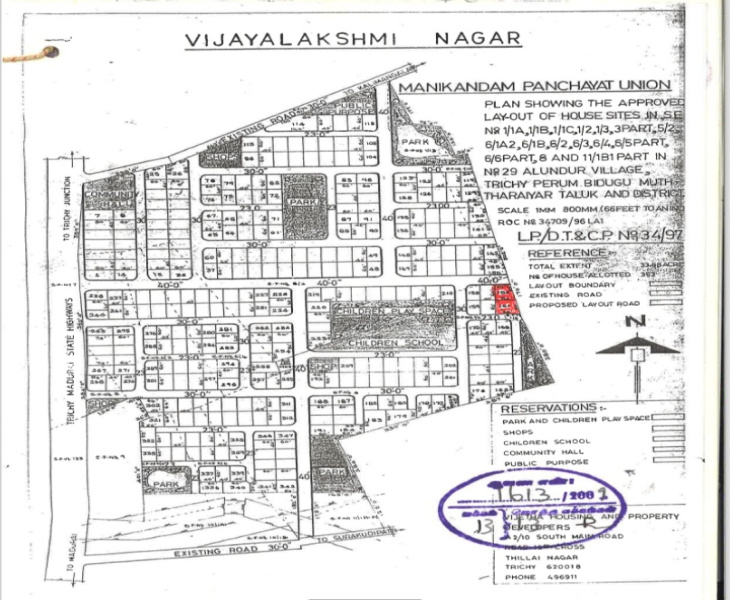  6000 Sq.ft. Residential Plot for Sale in Panjapur, Tiruchirappalli
