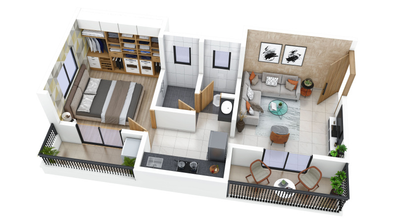 1 BHK Apartment 440 Sq.ft. for Sale in Baner Mahalunge Road, Pune