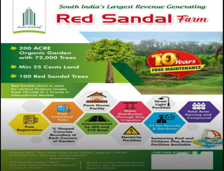  Agricultural Land 10000 Sq.ft. for Sale in Nanguneri, Tirunelveli