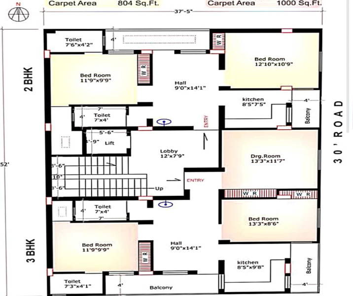 3 BHK Apartment 1134 Sq.ft. for Sale in Sector 4 Udaipur