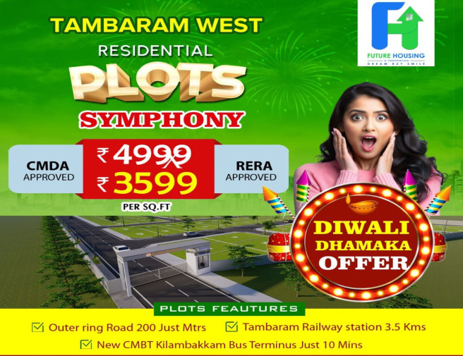  Residential Plot 1096 Sq.ft. for Sale in West Tambaram, Chennai