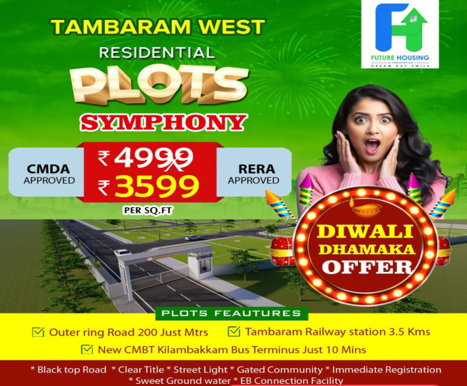  Residential Plot 1357 Sq.ft. for Sale in West Tambaram, Chennai