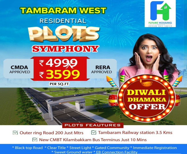  Residential Plot 957 Sq.ft. for Sale in West Tambaram, Chennai