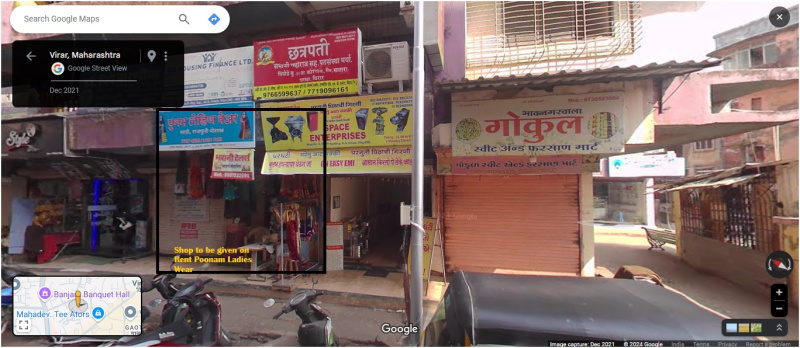  Commercial Shop 295 Sq.ft. for Rent in Virar West, Mumbai