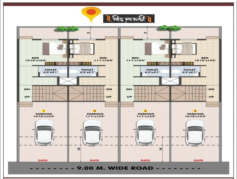 3 BHK House 1660 Sq.ft. for Sale in Rasbihari Road, Nashik