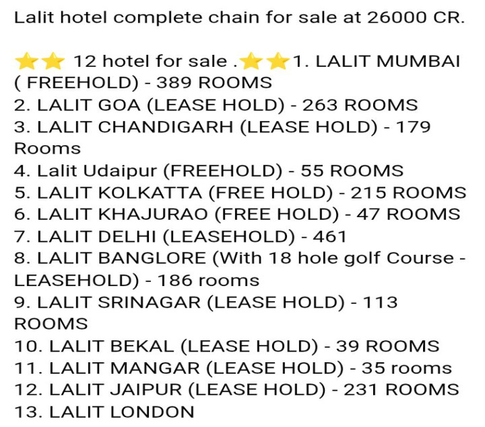  Hotels 88000 Sq.ft. for Sale in Andheri East, Mumbai