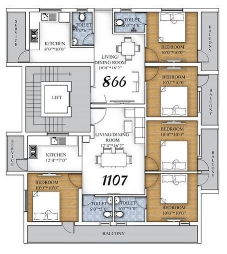 2 BHK Apartment 1076 Sq.ft. for Sale in Pallikaranai, Chennai