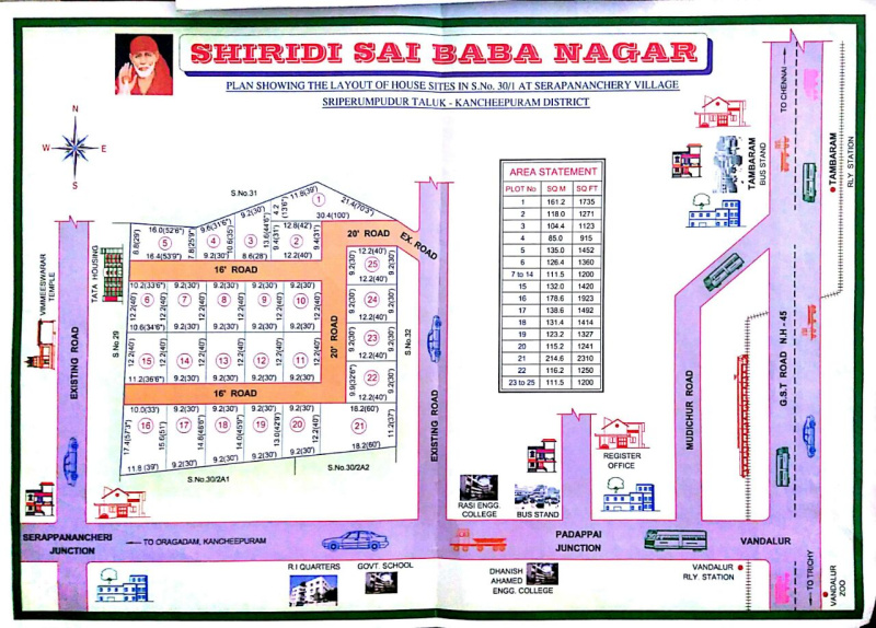  Residential Plot 1200 Sq.ft. for Sale in Chengalpet, Chennai