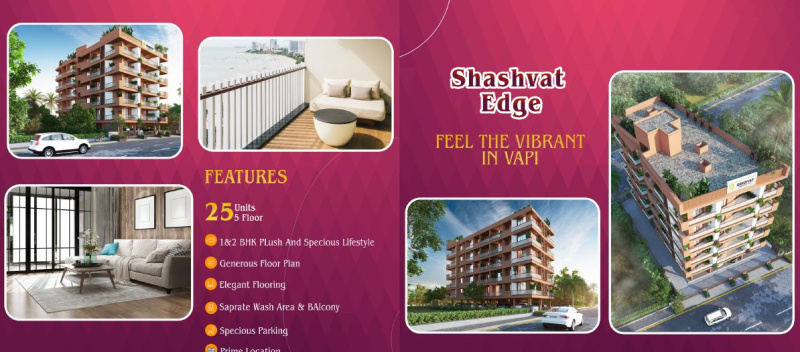 1 BHK Apartment 800 Sq.ft. for Sale in Chala, Vapi