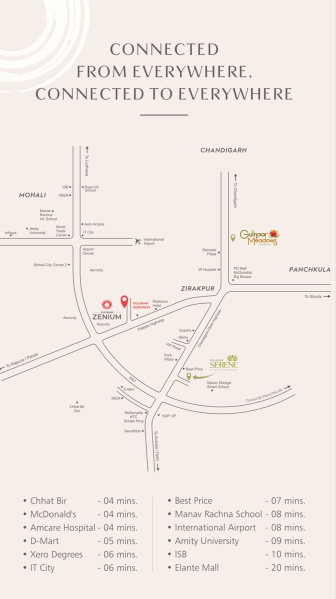 4.5 BHK 3575 Sq.ft. Apartment for Sale in Dayalpura, Zirakpur