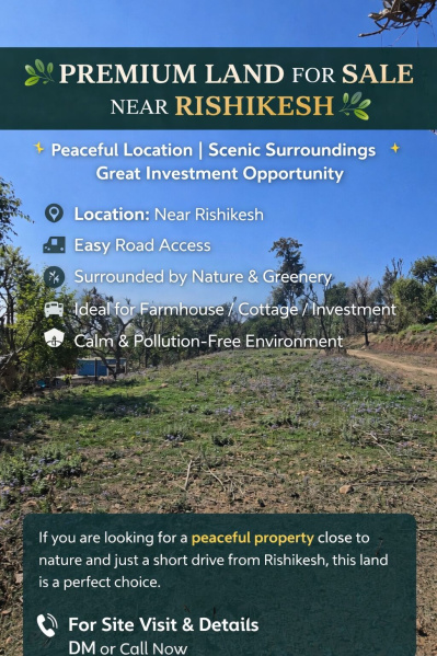  3600 Sq. Yards Agricultural/Farm Land for Sale in Narendra Nagar, Rishikesh