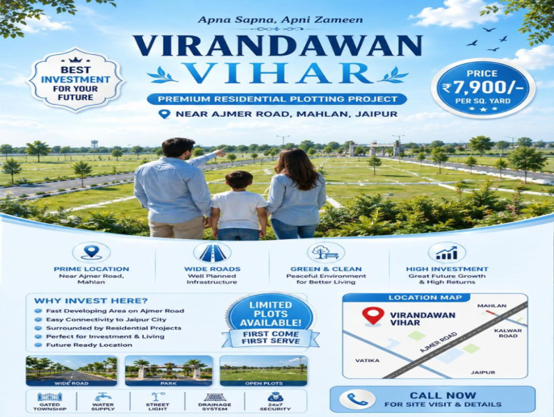  88 Sq. Yards Residential Plot for Sale in Ajmer Road, Jaipur