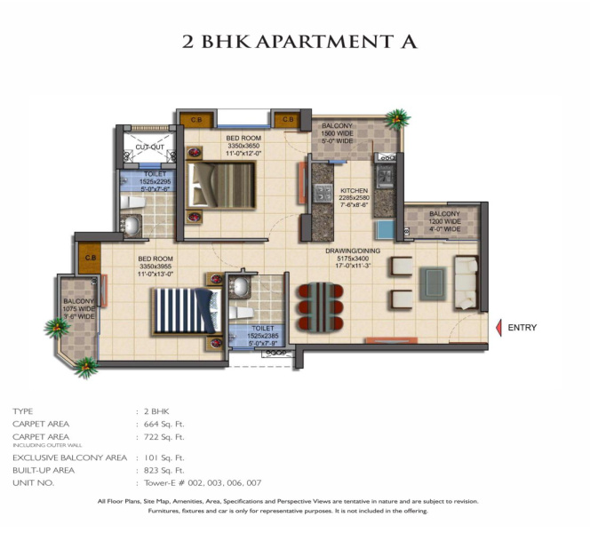 2 BHK Apartment 823 Sq.ft. for Sale in Badagaon, Gwalior