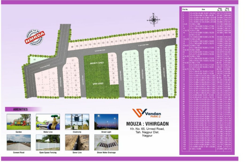  Residential Plot 1000 Sq.ft. for Sale in Vihirgaon, Nagpur