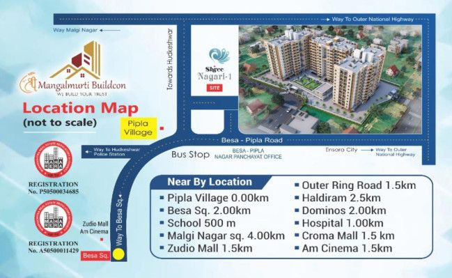 2 BHK Apartment 1500 Sq.ft. for Sale in Besa Pipla Road, Nagpur