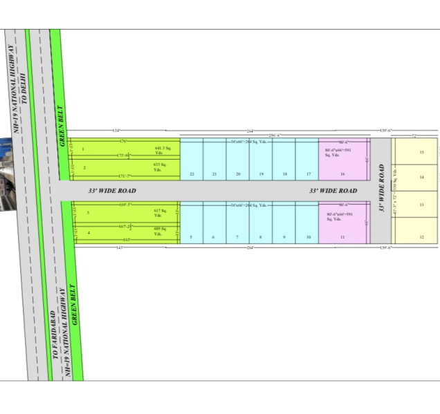  Commercial Land 2376 Sq.ft. for Sale in Sector 37 Faridabad