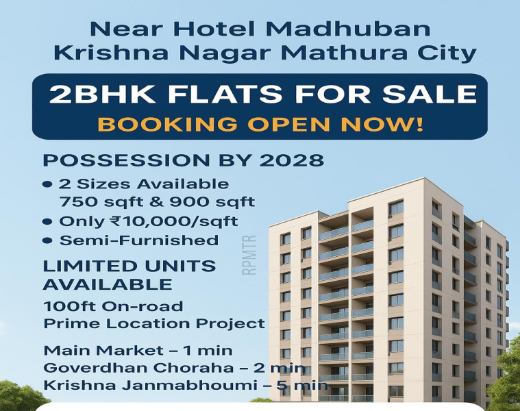 2.5 BHK Apartment 1540 Sq.ft. for Sale in Rukmani Vihar, Mathura