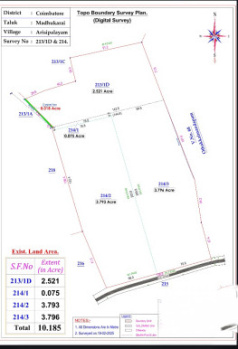  Agricultural Land for Sale in Arisipalayam, Coimbatore