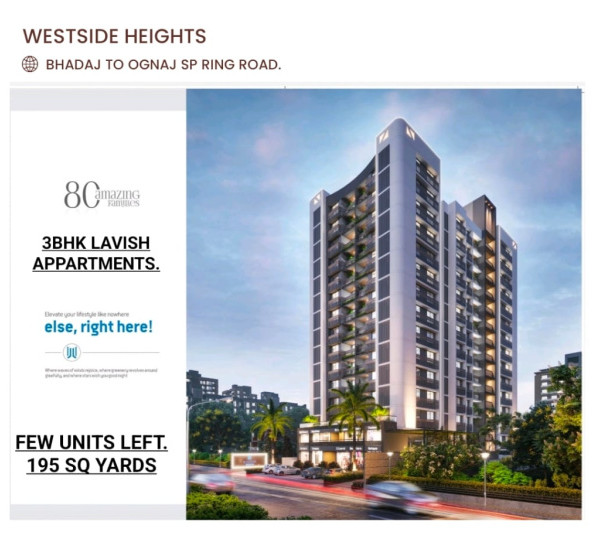 3 BHK Apartment 195 Sq. Yards for Sale in S P Ring Road, Ahmedabad
