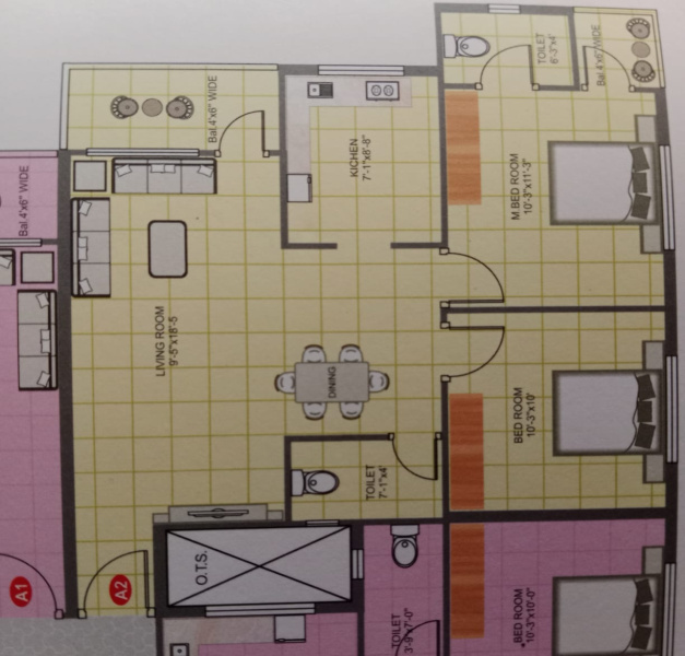 2 BHK Apartment 1070 Sq.ft. for Sale in Tithal, Valsad