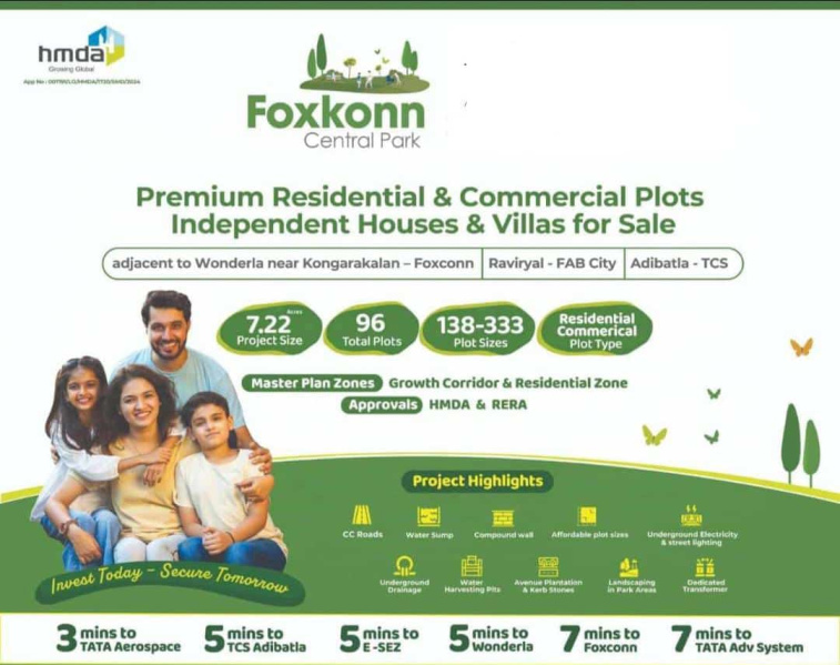  Residential Plot 138 Sq. Yards for Sale in Adibatla, Hyderabad