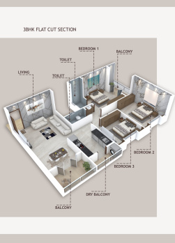 3 BHK Flat for Sale in Pathardi Phata, Nashik