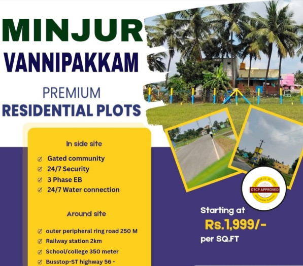  Commercial Land 1200 Sq.ft. for Sale in Minjur, Chennai