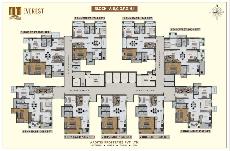 3 BHK Apartment 2055 Sq.ft. for Sale in Chandanagar, Hyderabad