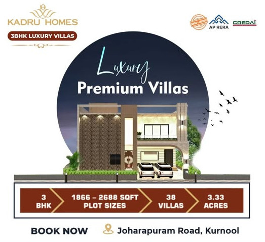 3 BHK House 2628 Sq.ft. for Sale in Johalapuram Road, Kurnool