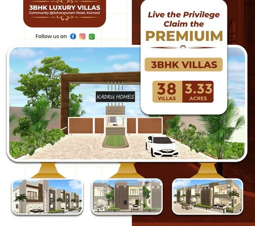 3 BHK Villa 2390 Sq.ft. for Sale in Johalapuram Road, Kurnool