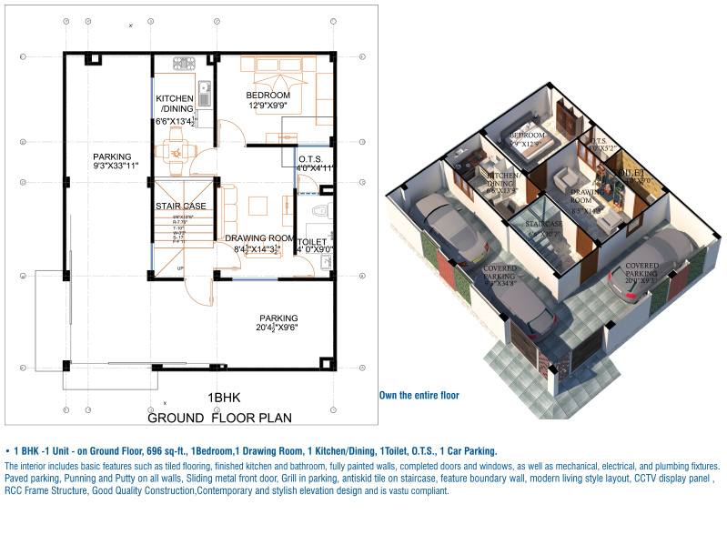 3 BHK Builder Floor 1118 Sq.ft. for Sale in Sitapur Road, Lucknow