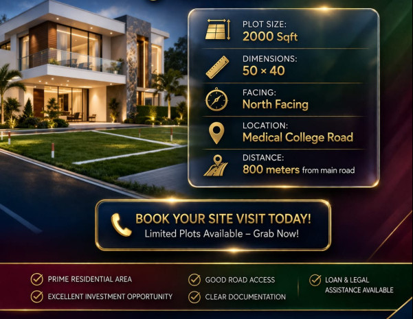  2000 Sq.ft. Residential Plot for Sale in Medical College Road, Thanjavur