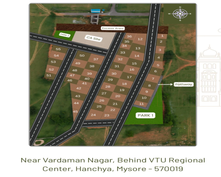  Residential Plot 1200 Sq.ft. for Sale in Sathagalli, Mysore