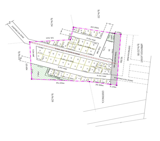  Residential Plot 1200 Sq.ft. for Sale in Sathagalli, Mysore