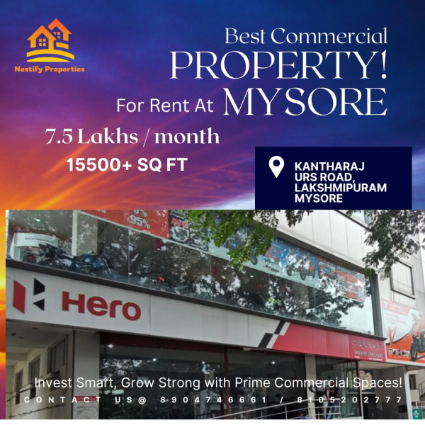  15500 Sq.ft. Showroom for Rent in Lakshmipuram, Mysore