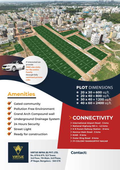  Residential Plot 1200 Sq.ft. for Sale in Kr Puram Muniyappa Layout, Bangalore