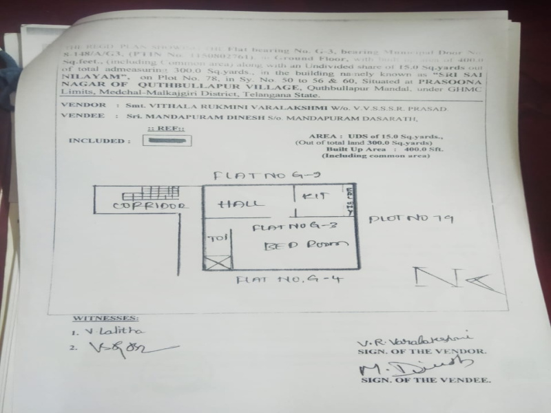 1 BHK Apartment 400 Sq.ft. for Sale in Chintal, Hyderabad