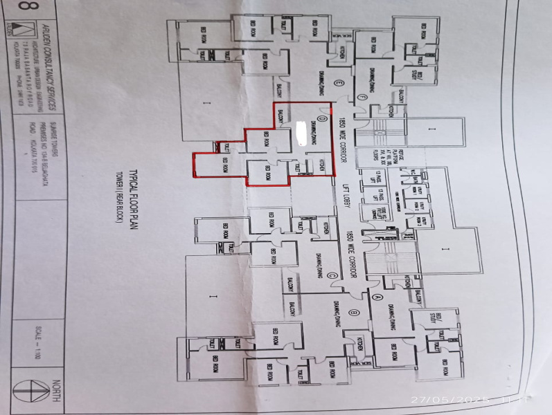 3 BHK Apartment 1357 Sq.ft. for Sale in Beleghata, Kolkata