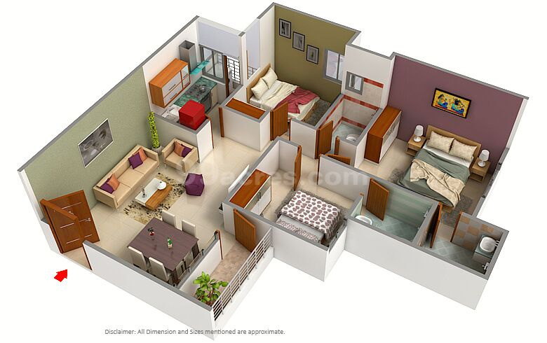 3 BHK Apartment 1357 Sq.ft. for Sale in Beleghata, Kolkata