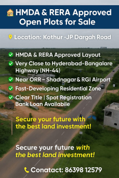  Residential Plot for Sale in JP Darga, Kothur, Hyderabad