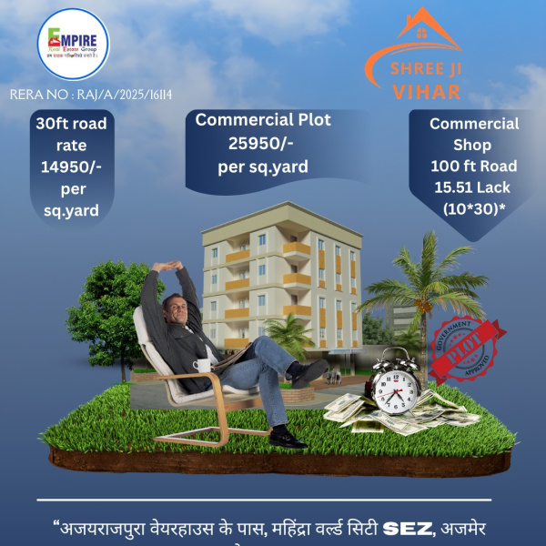  122 Sq. Yards Residential Plot for Sale in Ajairajpura, Jaipur