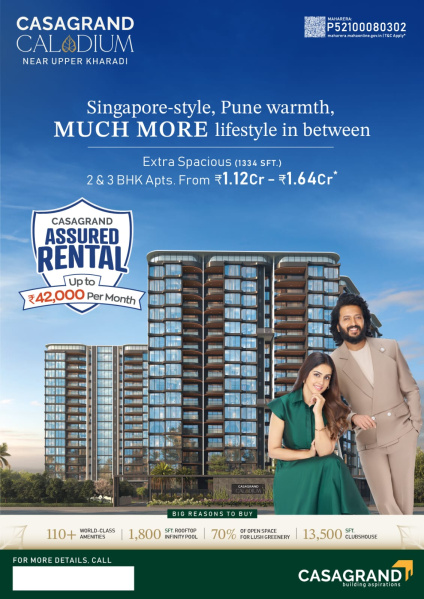 3 BHK 1800 Sq.ft. Apartment for Sale in Wagholi, Pune